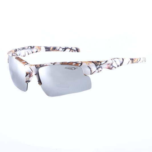Coolook Semi-Rimless Camo Print Sunglasses CL10843