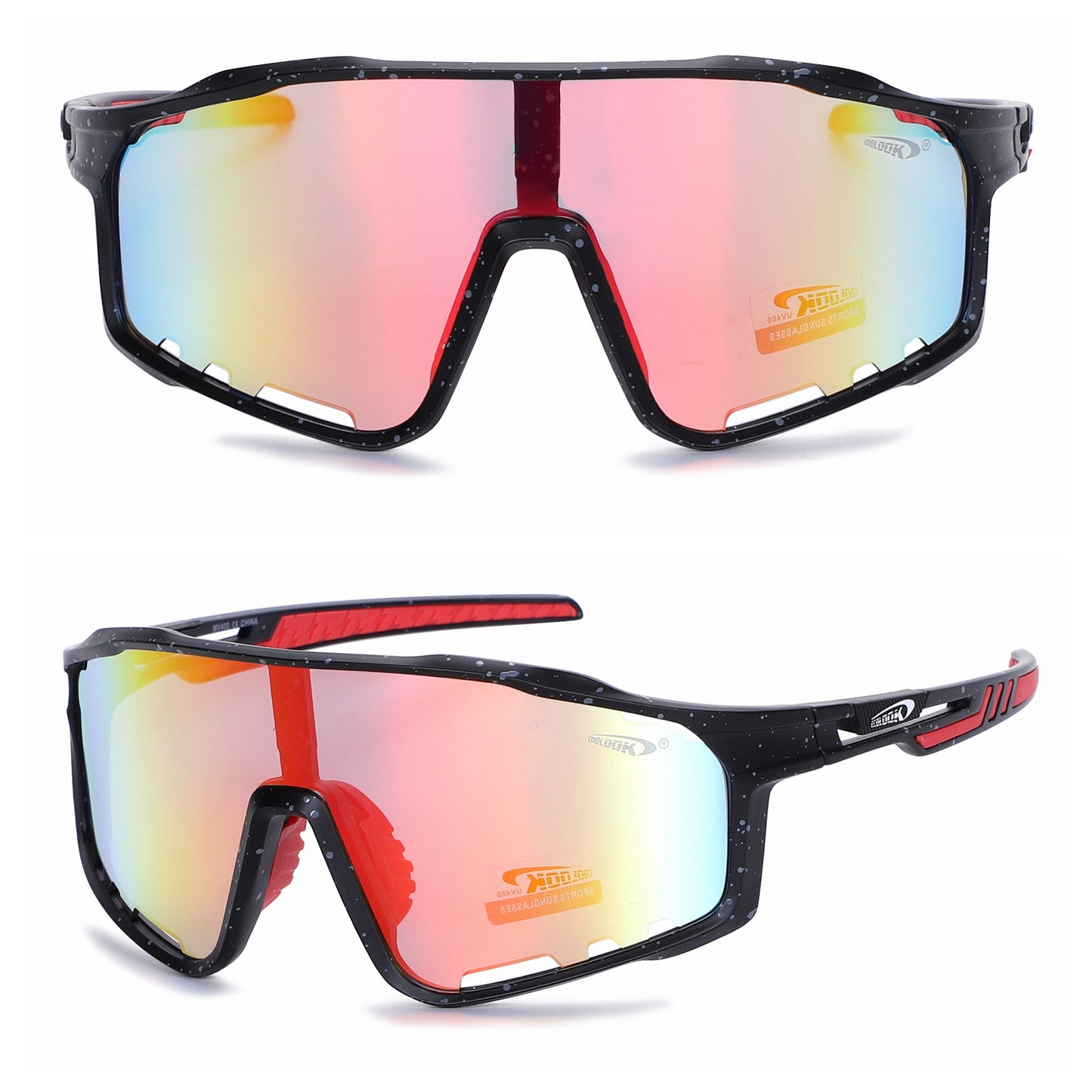 Coolook Shield Wrap Around Mirrored Sunglasses CL10998-2