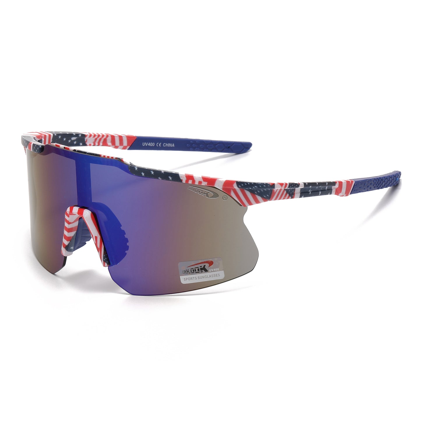 Coolook Men's USA Flag Shield Sunglasses CL11084