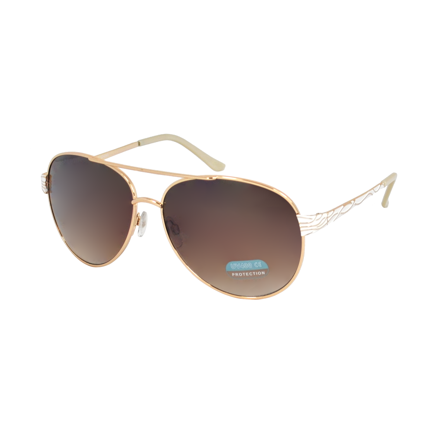 Women's Fashion Aviators with Decorative Vine Side Detail and Gradient Lenses HJ1019