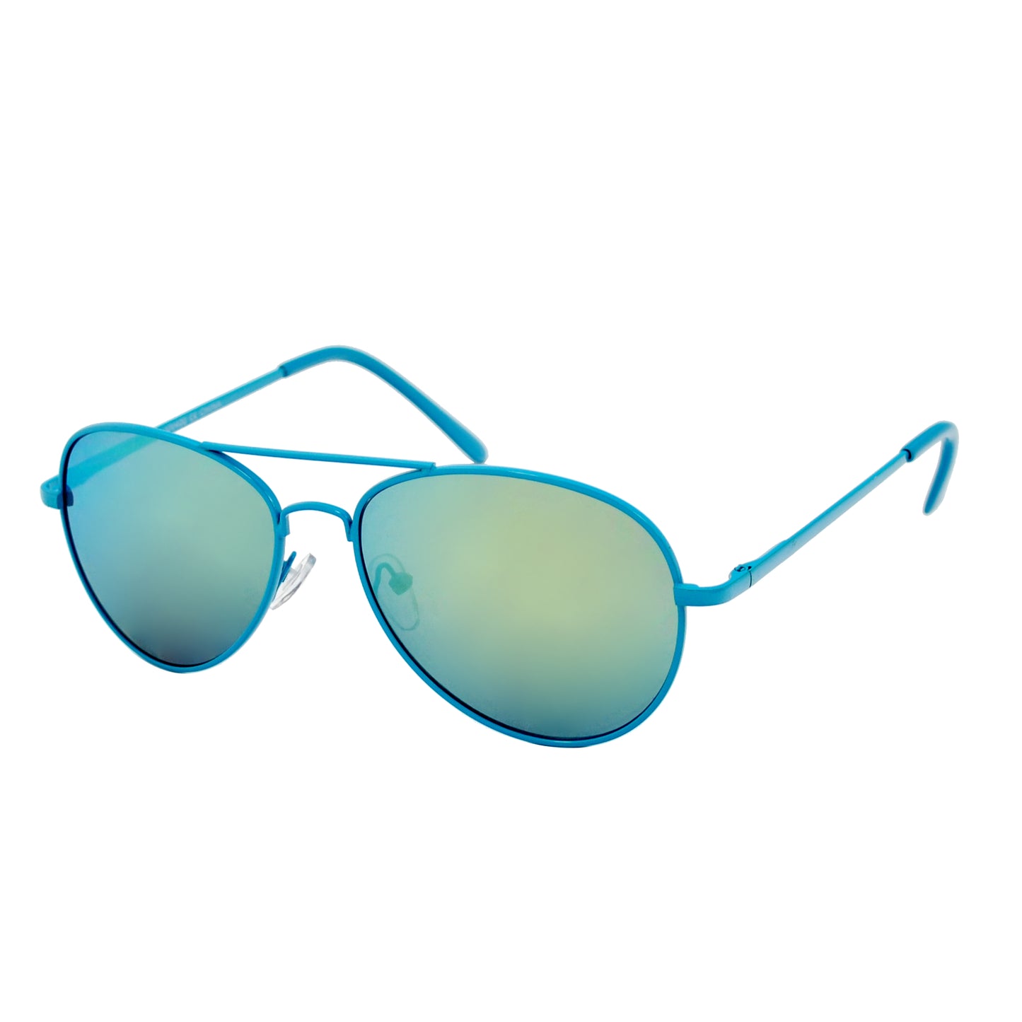 Retro Aviator Sunglasses with Vibrant Mirror Tint with Flexible Metal Arms J0880-REVO