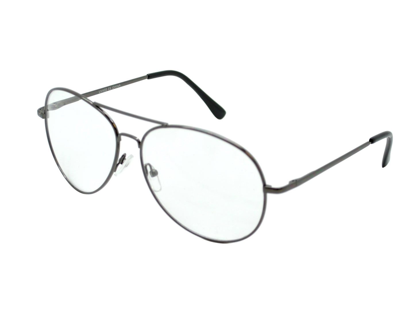 Unisex Fashion Aviator Clear Lens Frames with Lightweight Metal Frame J0893C