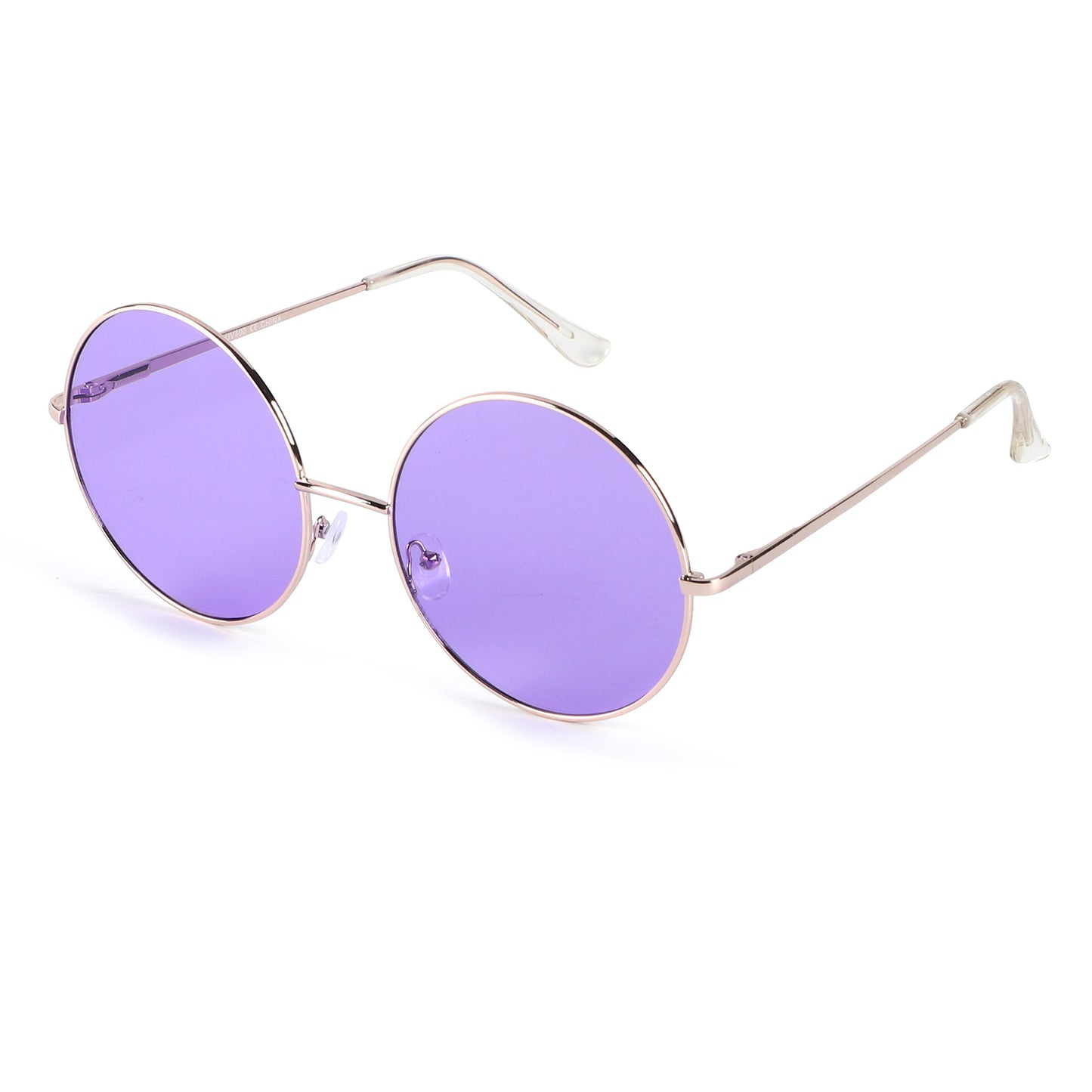 Oversized Round Metal Frame Sunglasses - Multiple Colors J10191