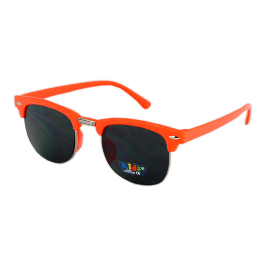 Kids' Stylish Clubmaster Sunglasses with Semi-Rimless Frames K077
