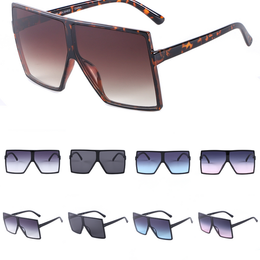 Gradient Lens Oversized Shield Sunglasses P10353