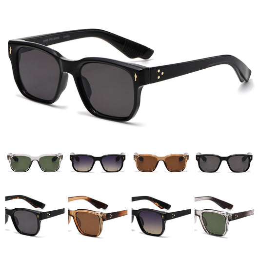 Premuim Square Frame Wayfarer Sunglasses with Gold Accents P11033