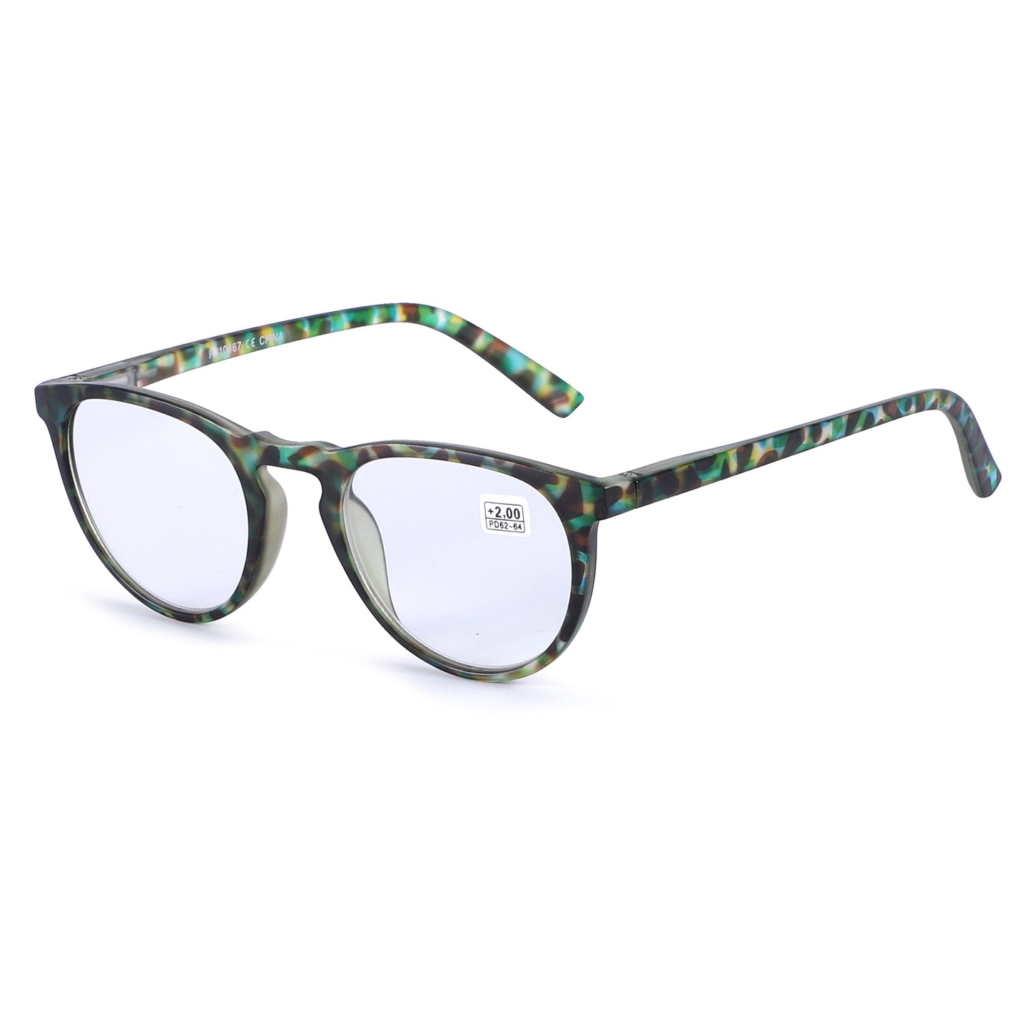Unisex Classic Round Panto Readers available in Tortoise and Abrstract Frames RJ10467