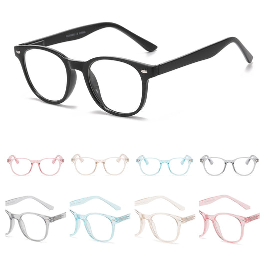 Classic Retro Rounded Reading Glasses in Crystal Pastel Colors RJ11068