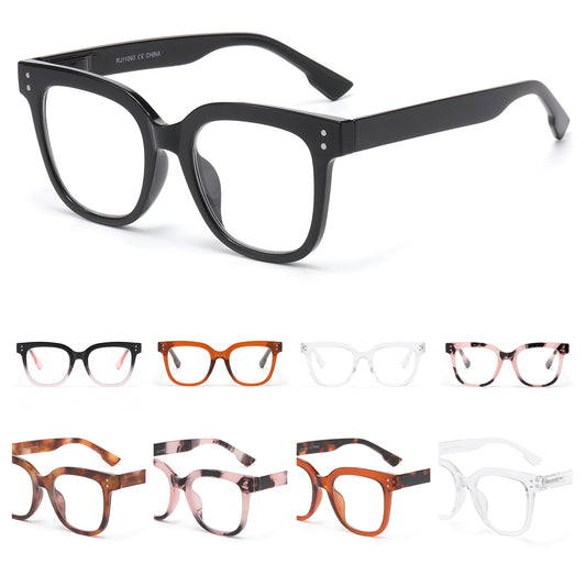 Oversized Thick-Rimmed Square Reading Glasses in 10+ Custom Reading Powers RJ11093