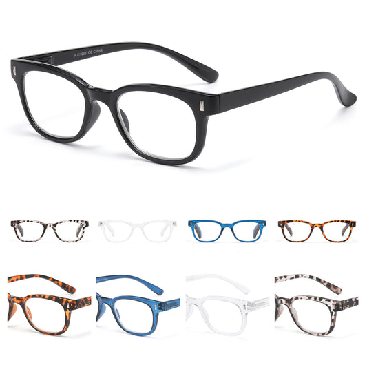 Retro Square Wayfarer Reading Glasses in 10+ Custom Reading Powers RJ11095