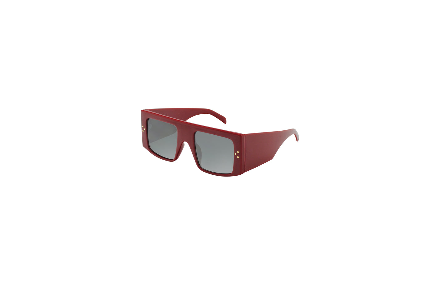 Wide Square Statement Sunglasses with Gold Stud Details SK10634