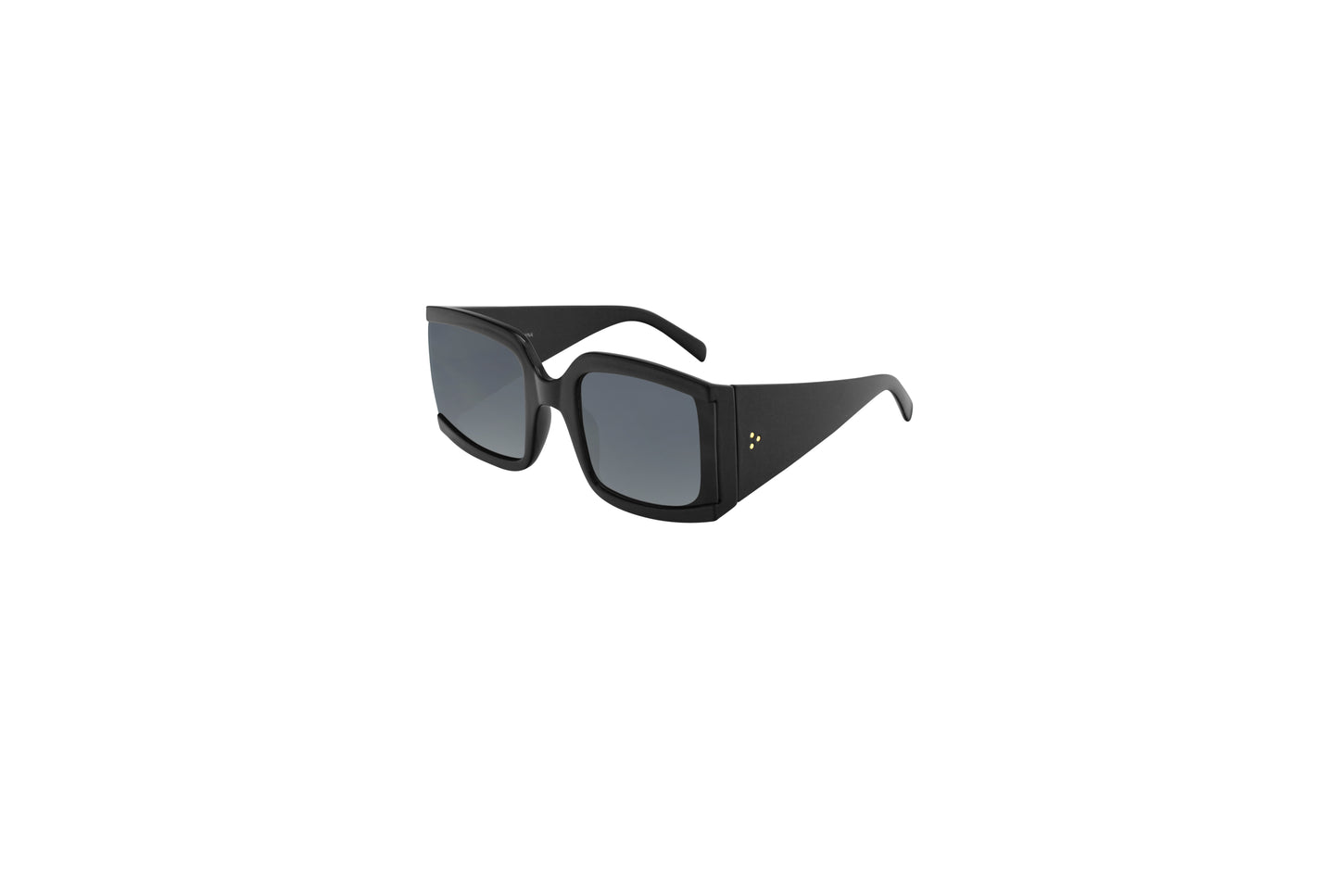 Women's Oversized Statement Square Sunglasses with Thick Frame and Triple Stud Detail SK10635