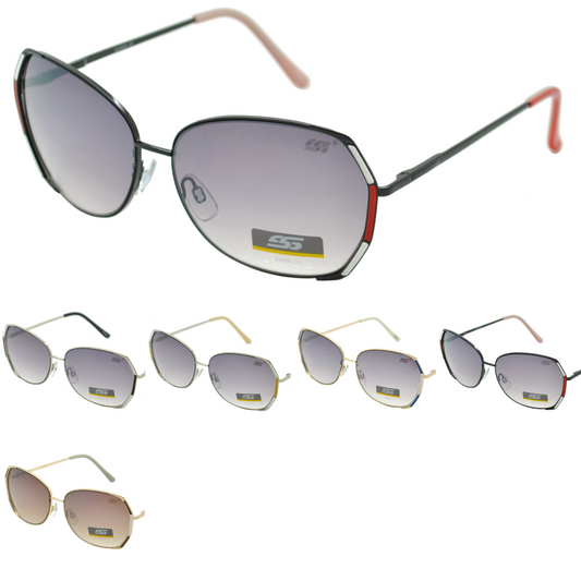 Women's Hex-Butterfly Sunglasses with Gradient Lenses and Enamel Frame Detailing SS8040