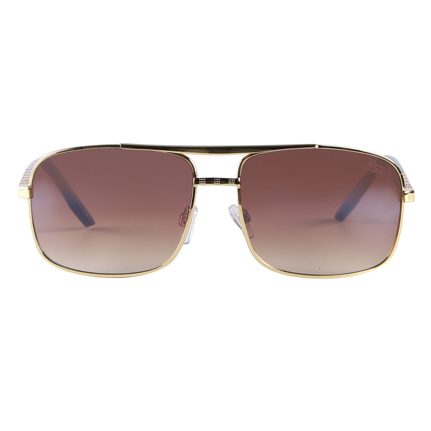 Modern Navigator Sunglasses with Square Metal Frame and Gradient Lens SS8050