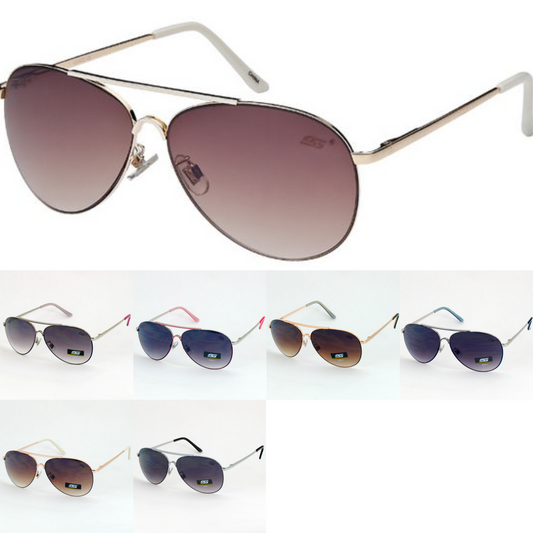 Unisex Slim Frame Tear-Drop Aviators Sunglasses with Gradient Lens SS8064