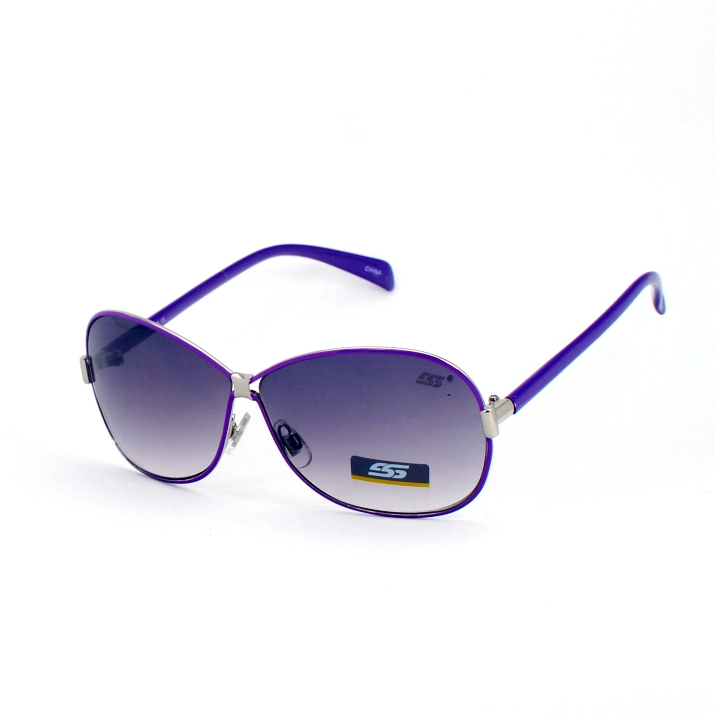 Women's Sports Butterfly Sunglasses with Metal Frame and Gradient Lens SS8065