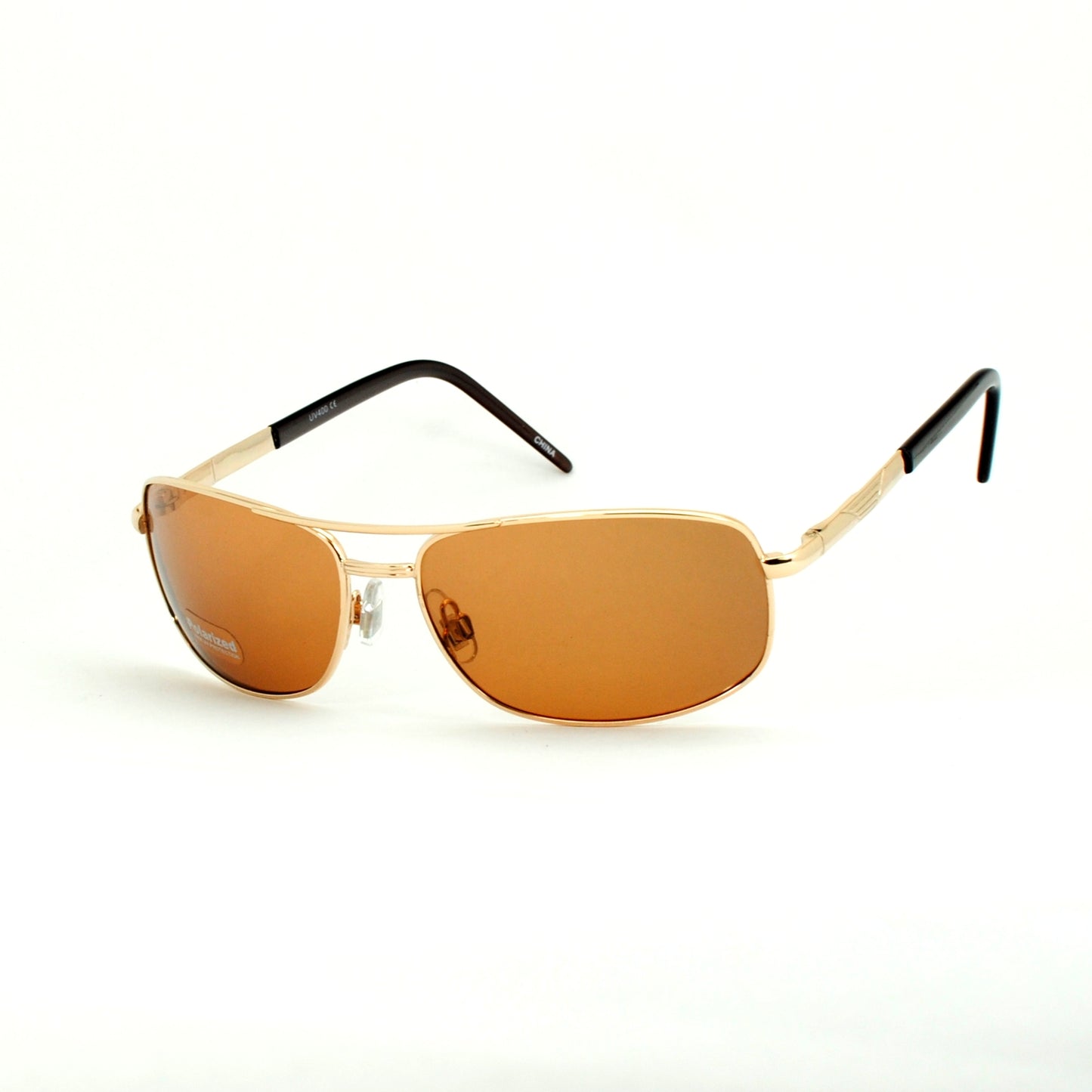 Sleek Polarized Sport Aviators with Lightweight Metal Frame and Rectangular Lenses SS8070-PL