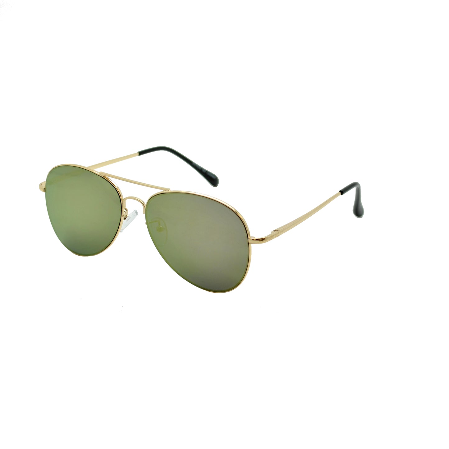 Vintage Inspired Metallic Aviator Sunglasses with Reflective Flash Mirror Lenses SK10156