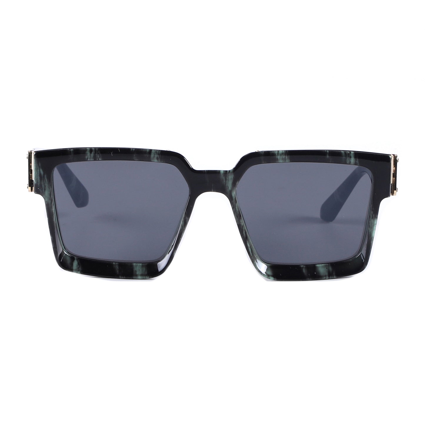 Vintage Square Statement Sunglasses with Gold Link Hardware TD10664