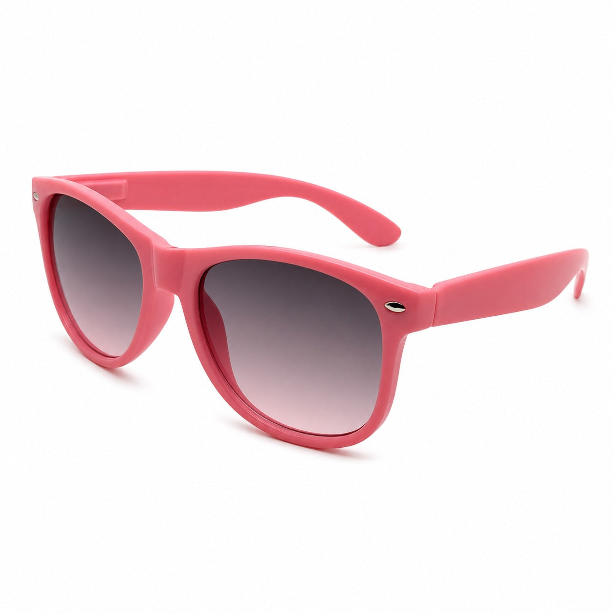 Colorful Retro Wayfarer Sunglasses with Smooth Temple Arms and Gradient Lenses P1543-Mix