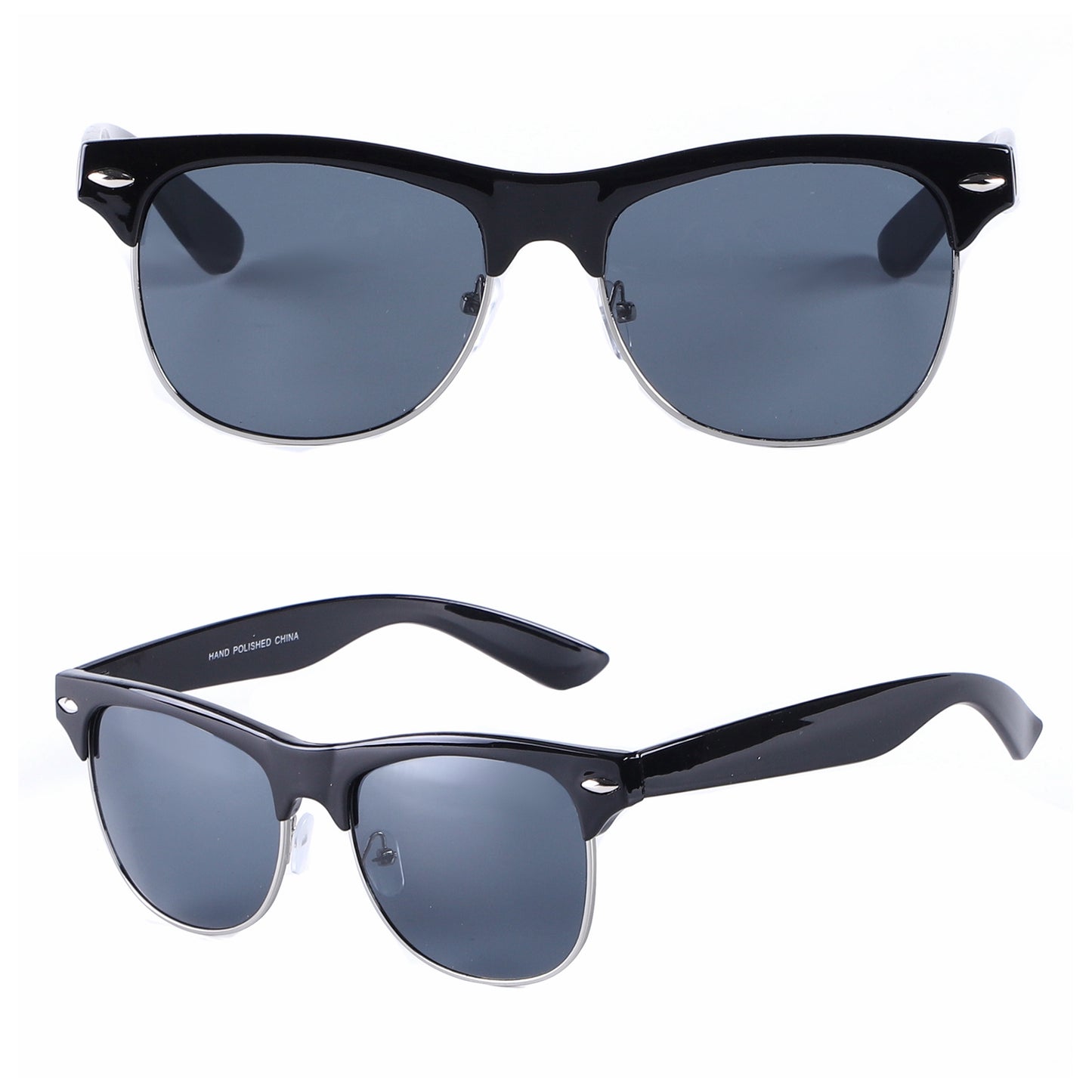 Classic Half-Frame Clubmaster Sunglasses P1946
