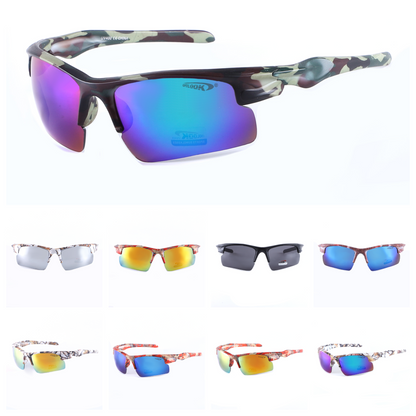 Coolook Semi-Rimless Camo Print Sunglasses CL10843