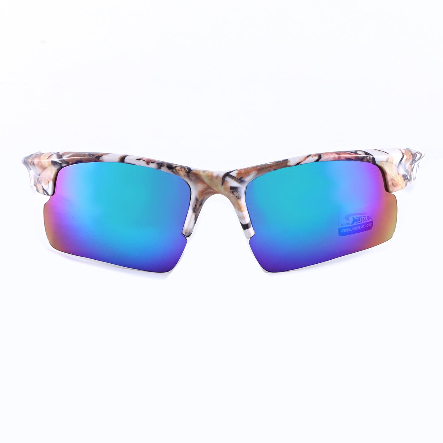 Coolook Semi-Rimless Camo Print Sunglasses CL10843