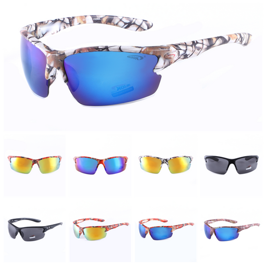 Coolook Semi-Rimless Camo Print Sunglasses CL10844