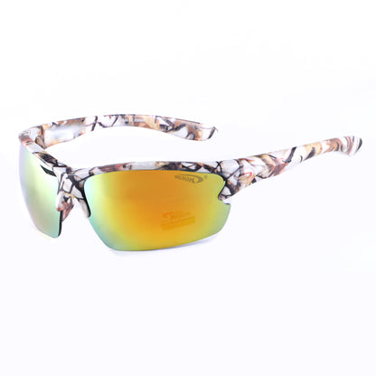 Coolook Semi-Rimless Camo Print Sunglasses CL10844