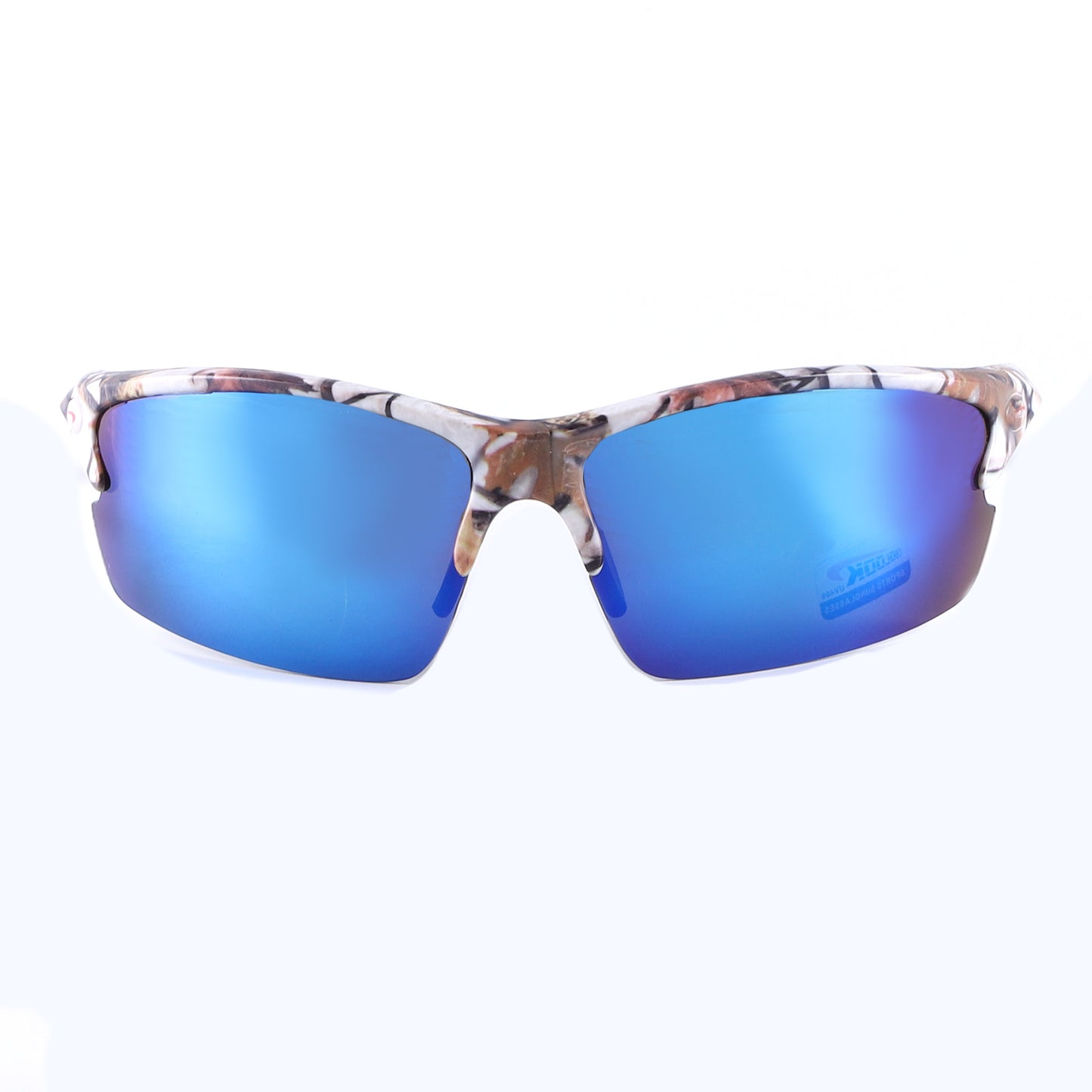 Coolook Semi-Rimless Camo Print Sunglasses CL10844
