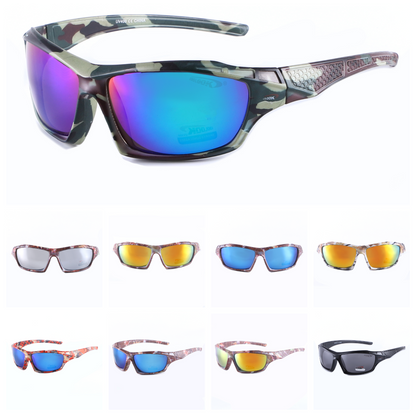 Coolook Semi-Rimless Camo Print Sunglasses CL10845
