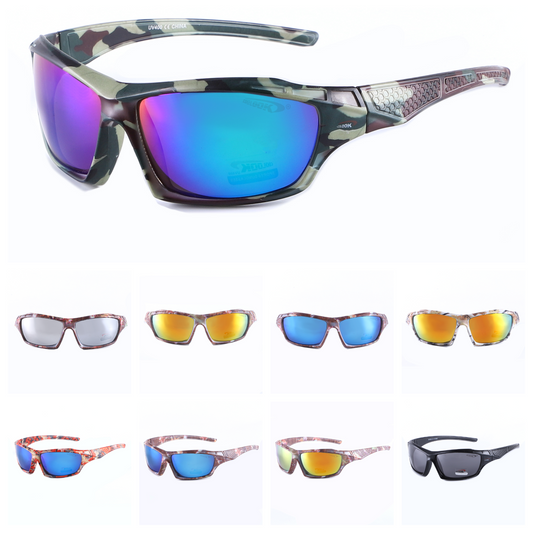 Coolook Semi-Rimless Camo Print Sunglasses CL10845