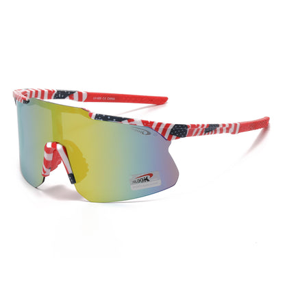 Coolook Men's USA Flag Shield Sunglasses CL11084