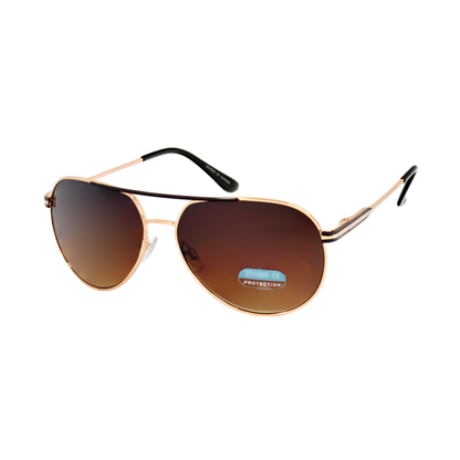 Stylish Aviator Sunglasses with Colored Side Frames & UV Protection Lenses HJ1003