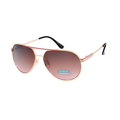 Stylish Aviator Sunglasses with Colored Side Frames & UV Protection Lenses HJ1003