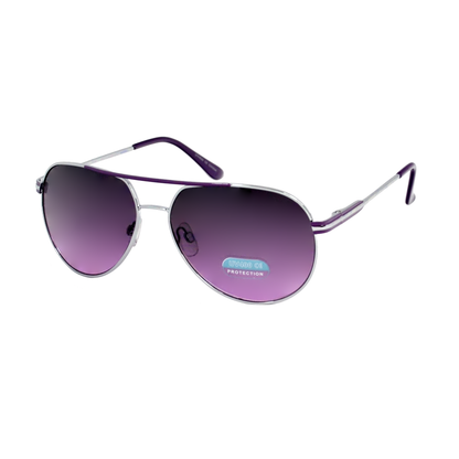 Stylish Aviator Sunglasses with Colored Side Frames & UV Protection Lenses HJ1003