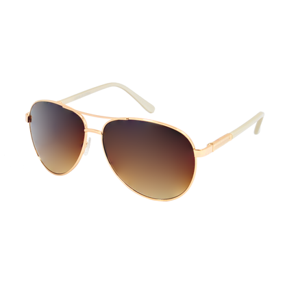 Modern Aviator Sunglasses with Patterned Temple Arms & Lightweight Metal Frame HJ1005