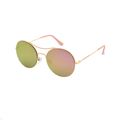 Premium Vintage Lightweight Metal Circle Frames with Arched Brow Bar HJ10109