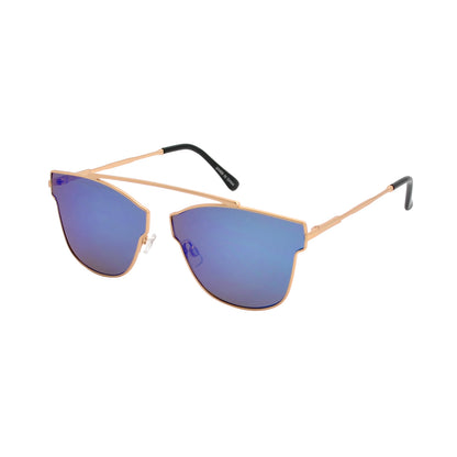 Urban Fashion Shield Sunglasses with Sleek Single Bridge Metal Frame HJ10117