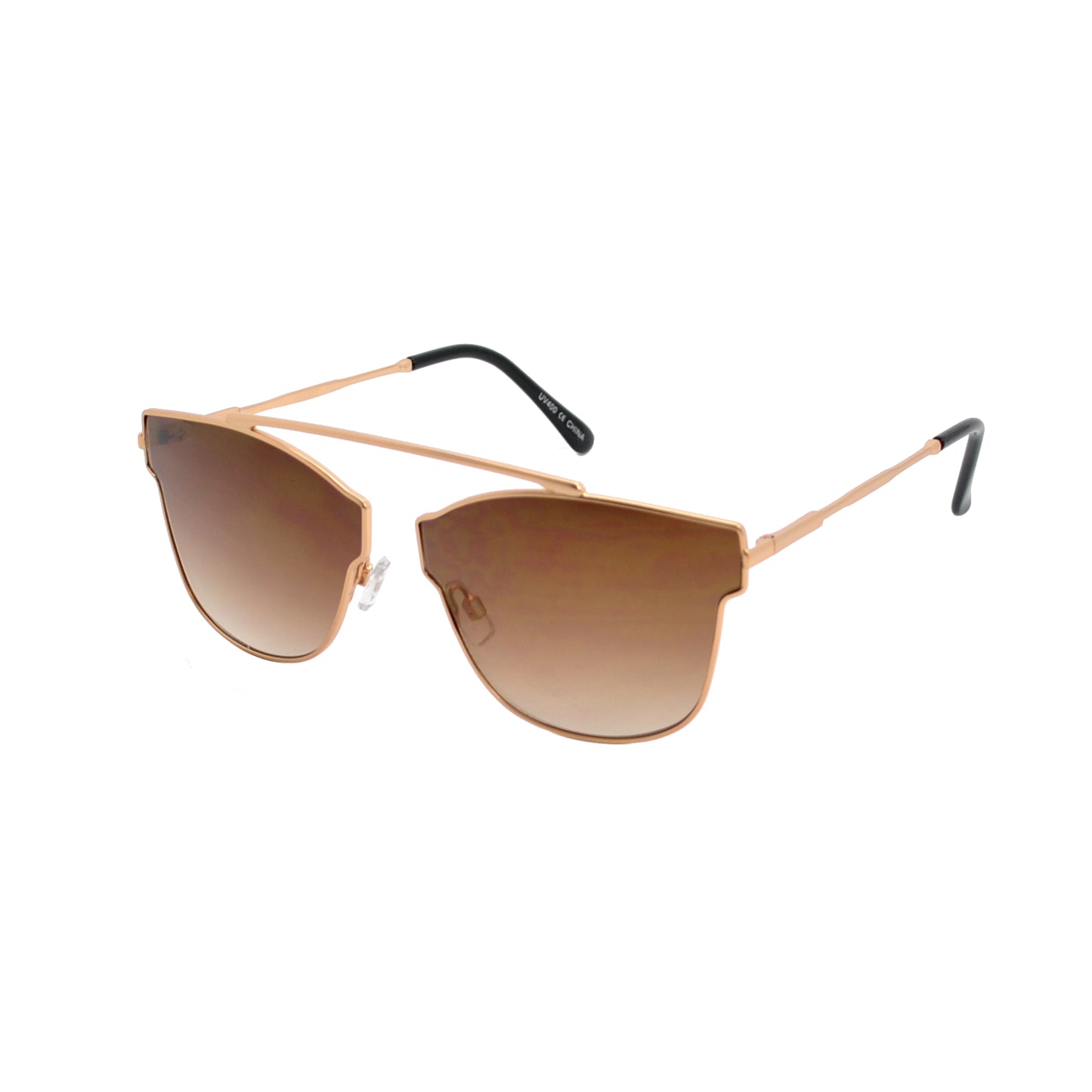 Urban Fashion Shield Sunglasses with Sleek Single Bridge Metal Frame HJ10117
