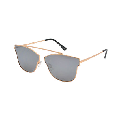 Urban Fashion Shield Sunglasses with Sleek Single Bridge Metal Frame HJ10117