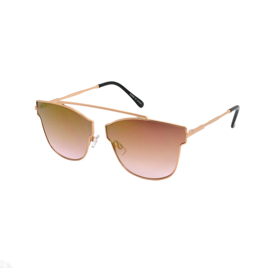 Urban Fashion Shield Sunglasses with Sleek Single Bridge Metal Frame HJ10117
