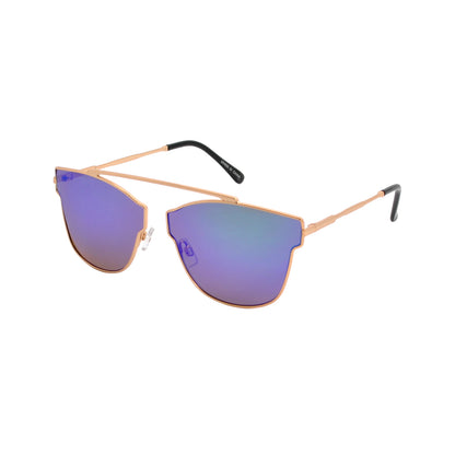 Urban Fashion Shield Sunglasses with Sleek Single Bridge Metal Frame HJ10117