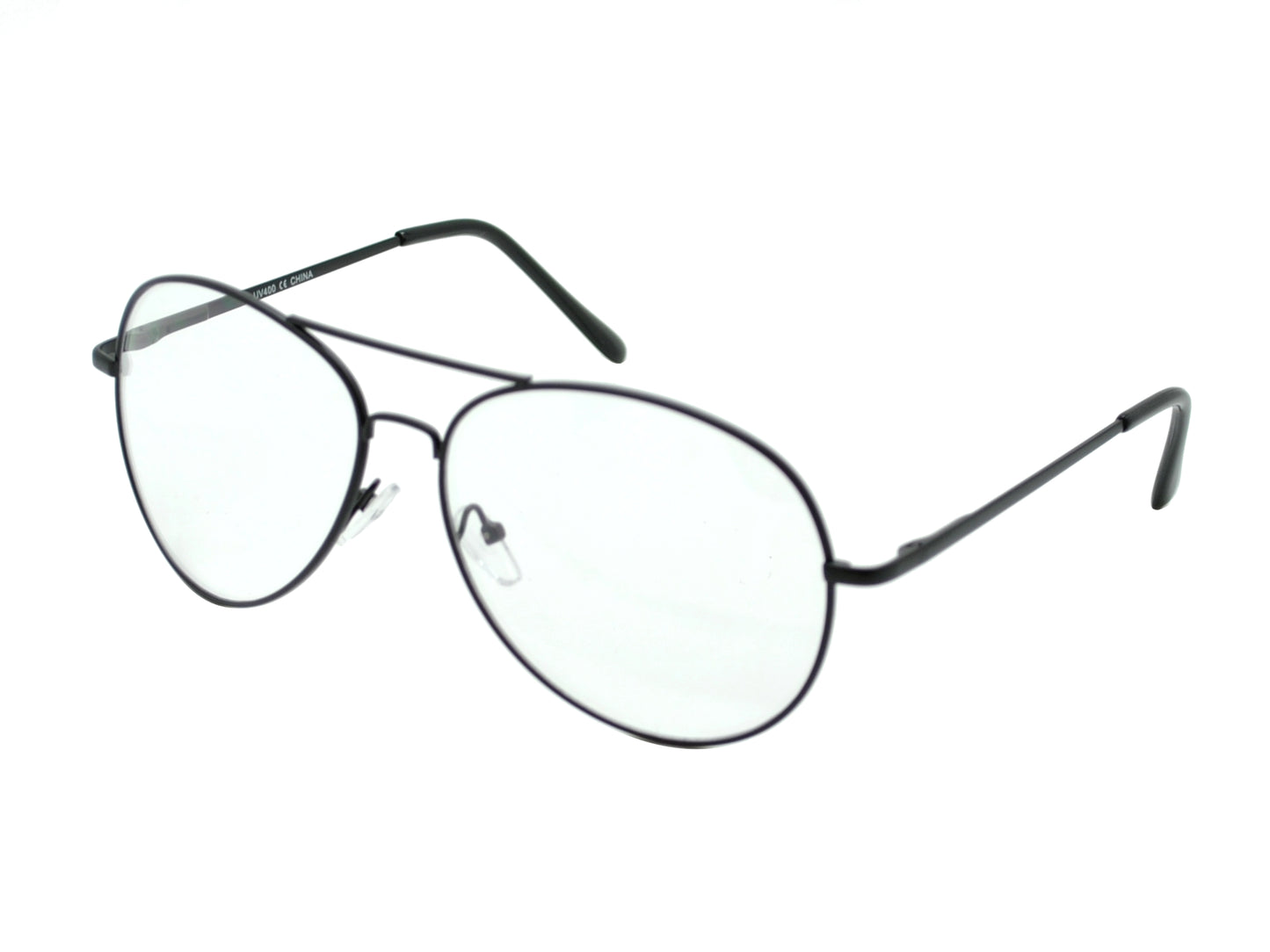 Unisex Fashion Aviator Clear Lens Frames with Lightweight Metal Frame J0893C