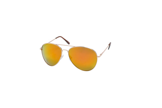 Vintage Style Metal Frame Aviators with Revo Mirrored Lenses J0893-REVO