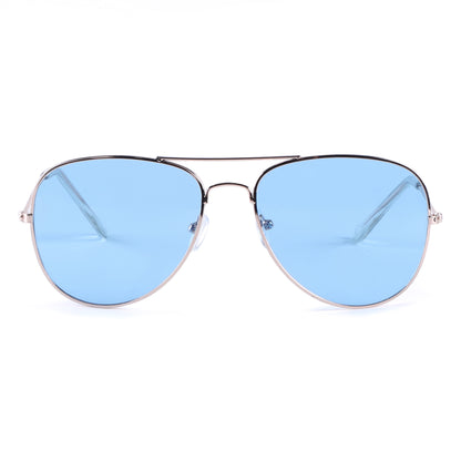 Vintage Style Metal Frame Aviators with Pastel Tinted Lenses in Multiple Colors J0894-Light