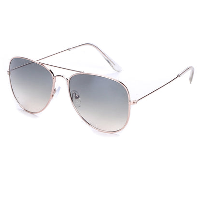 Unisex Double-Bridge Aviators with Pastel Ocean Tint Lenses with Slim Temples J0894-Ocean