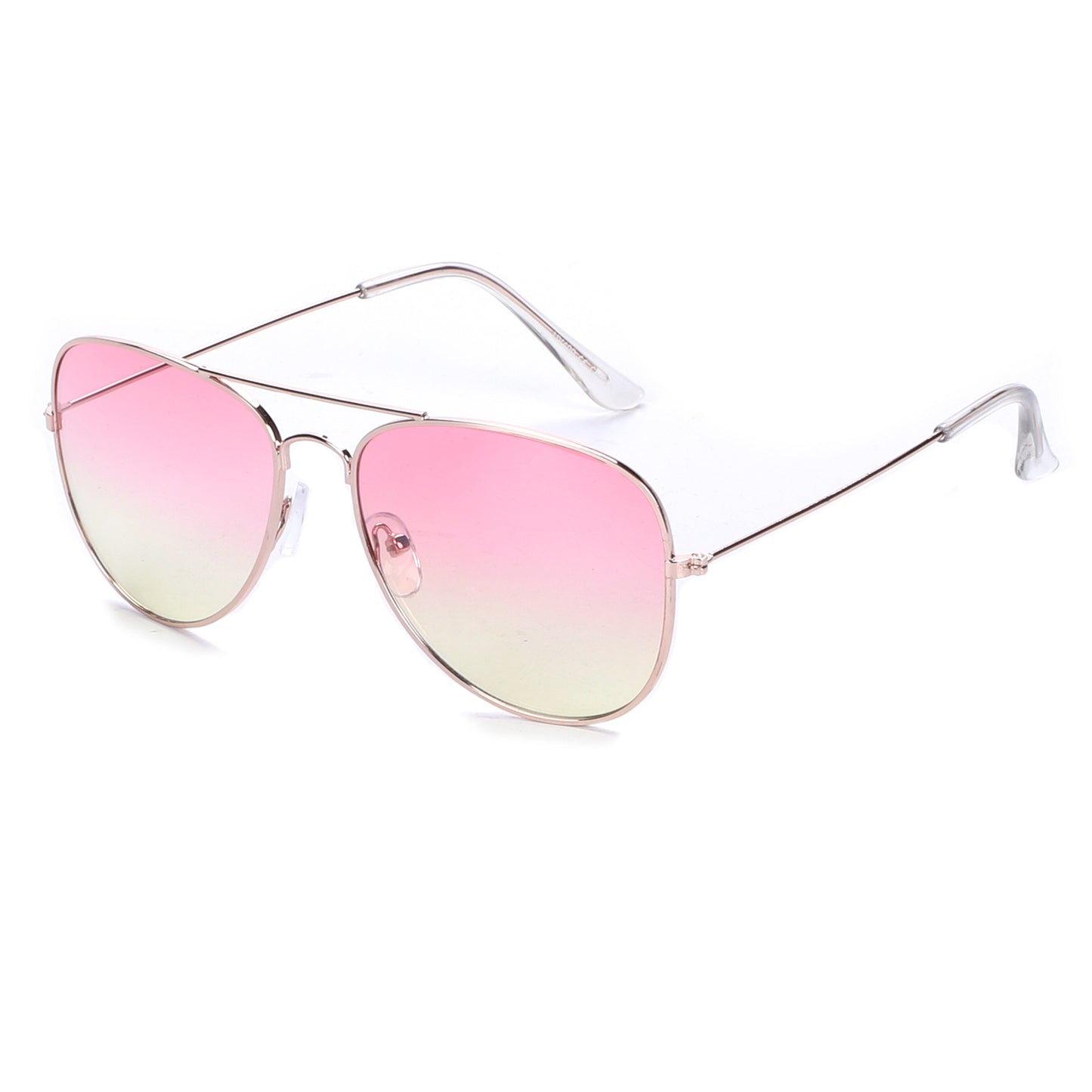 Unisex Double-Bridge Aviators with Pastel Ocean Tint Lenses with Slim Temples J0894-Ocean