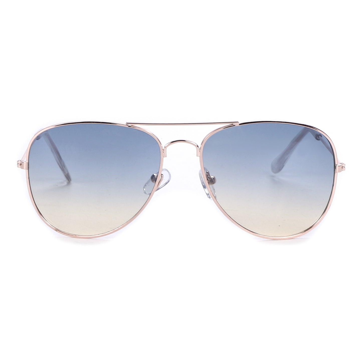 Unisex Double-Bridge Aviators with Pastel Ocean Tint Lenses with Slim Temples J0894-Ocean