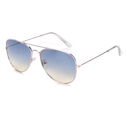Unisex Double-Bridge Aviators with Pastel Ocean Tint Lenses with Slim Temples J0894-Ocean